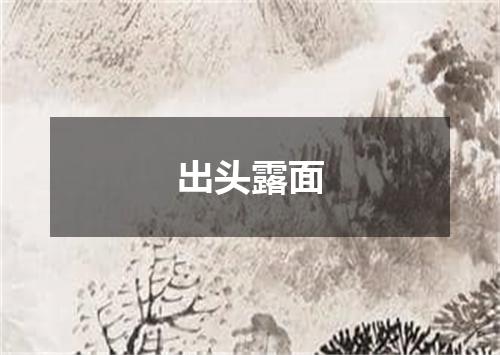 出头露面