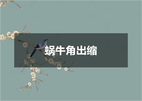 蜗牛角出缩