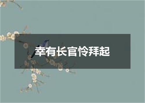 幸有长官怜拜起