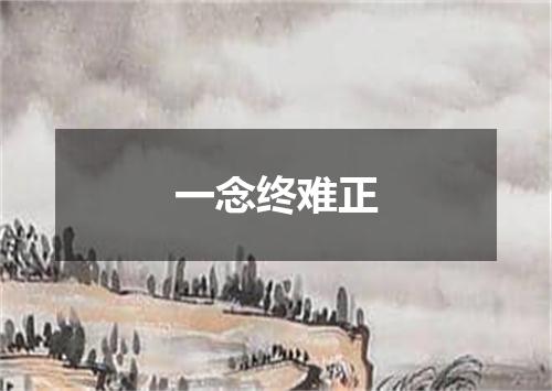 一念终难正