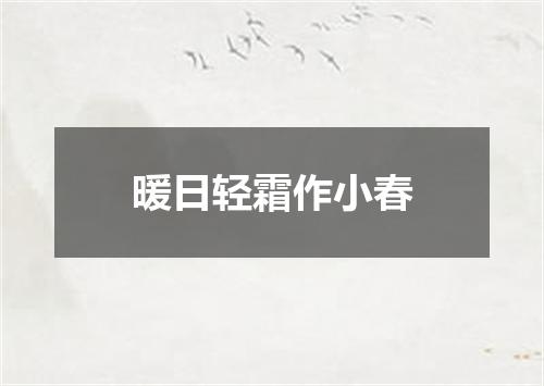 暖日轻霜作小春
