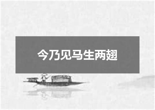 今乃见马生两翅