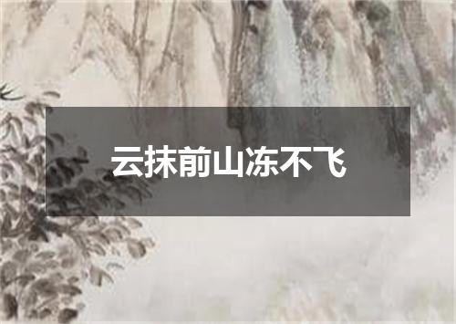 云抹前山冻不飞