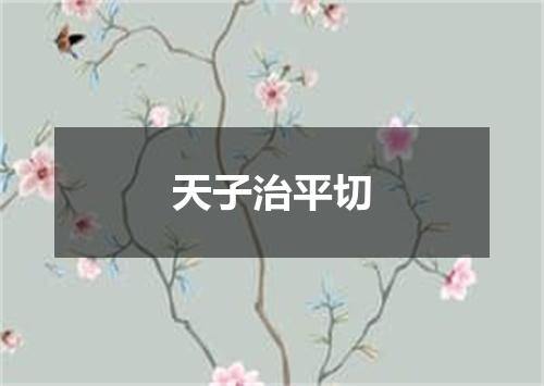 天子治平切