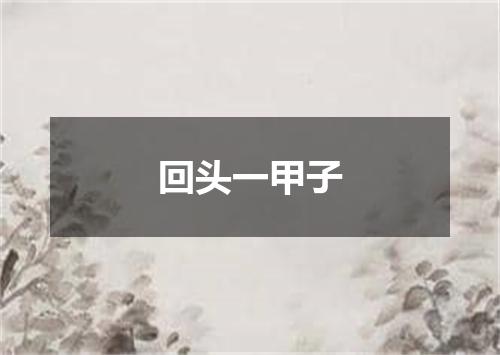 回头一甲子