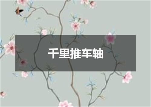 千里推车轴