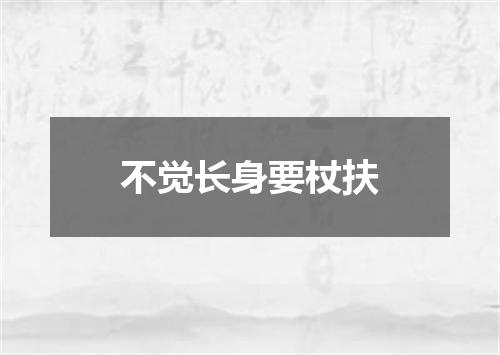 不觉长身要杖扶