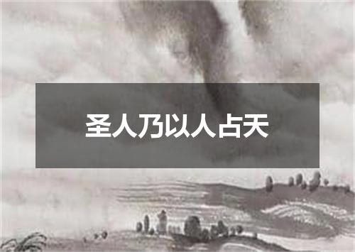 圣人乃以人占天