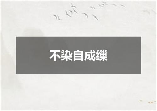 不染自成缫