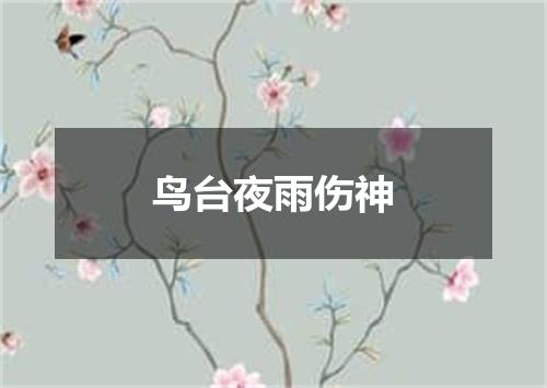 鸟台夜雨伤神