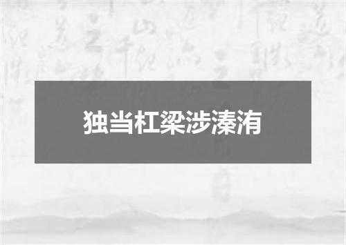 独当杠梁涉溱洧