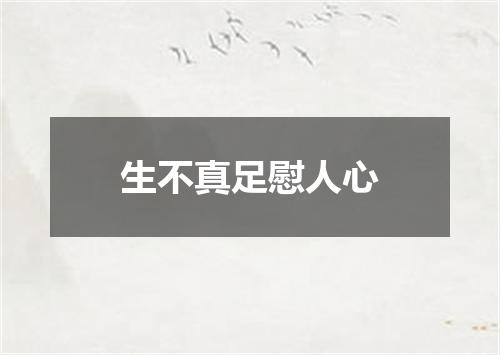 生不真足慰人心