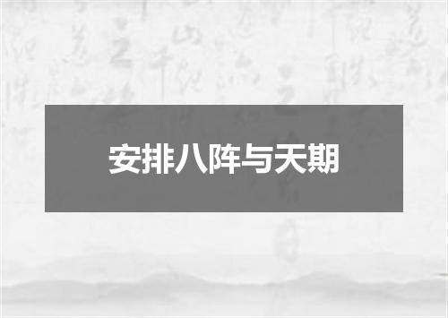 安排八阵与天期