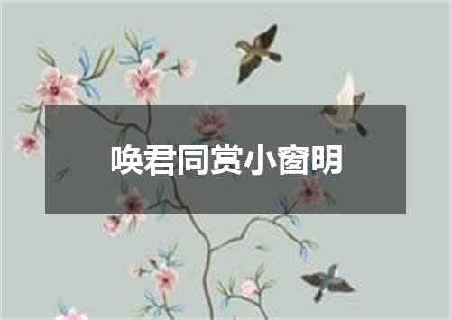 唤君同赏小窗明