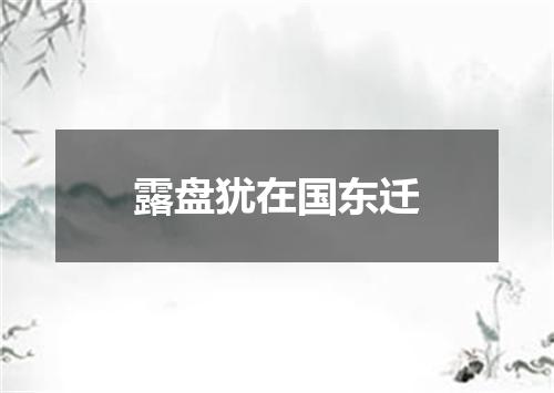 露盘犹在国东迁
