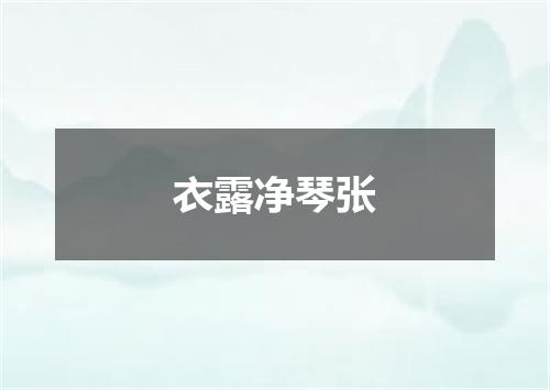 衣露净琴张