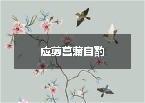 应剪菖蒲自酌