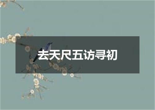 去天尺五访寻初