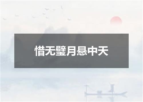 惜无璧月悬中天