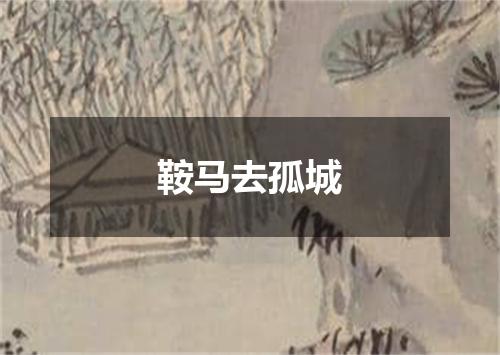 鞍马去孤城