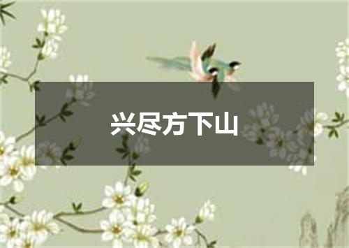 兴尽方下山
