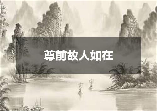 尊前故人如在