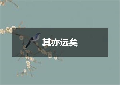 其亦远矣