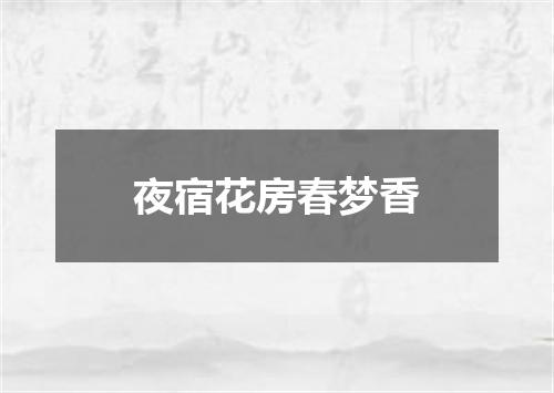 夜宿花房春梦香