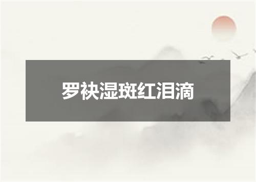 罗袂湿斑红泪滴