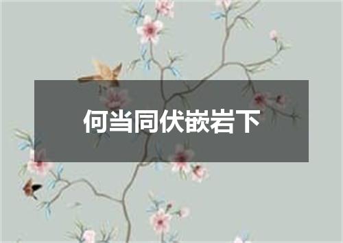 何当同伏嵌岩下