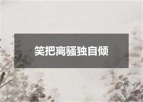 笑把离骚独自倾