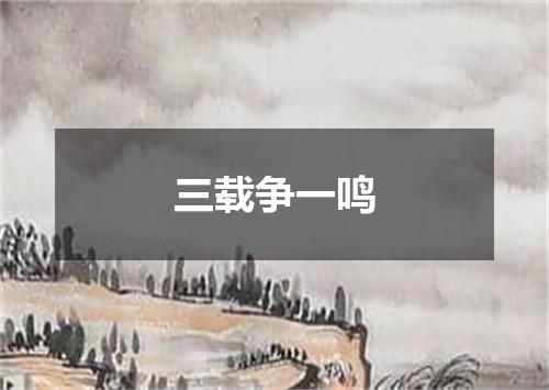 三载争一鸣
