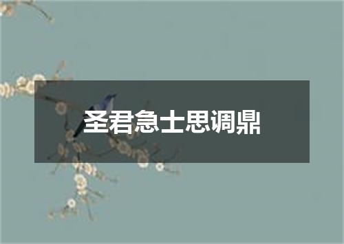 圣君急士思调鼎