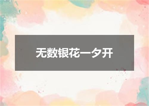 无数银花一夕开