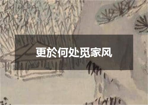 更於何处觅家风