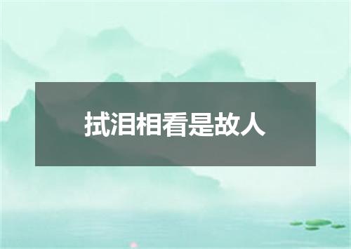 拭泪相看是故人