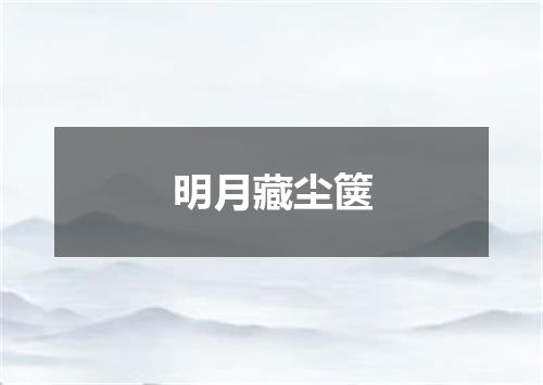 明月藏尘箧