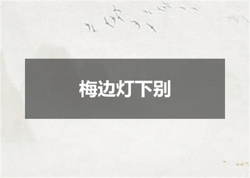 梅边灯下别