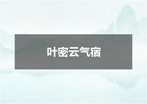 叶密云气宿