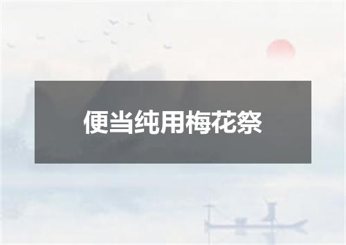 便当纯用梅花祭