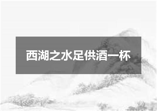 西湖之水足供酒一杯