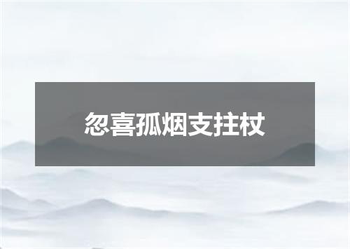 忽喜孤烟支拄杖