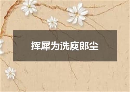 挥犀为洗庾郎尘