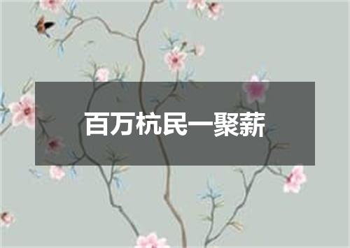 百万杭民一聚薪