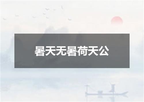 暑天无暑荷天公
