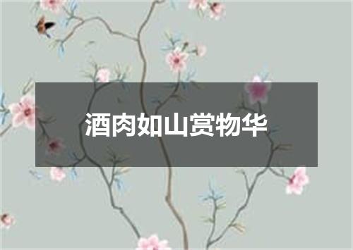 酒肉如山赏物华