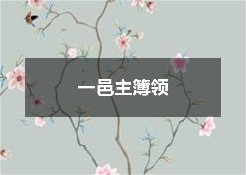 一邑主簿领