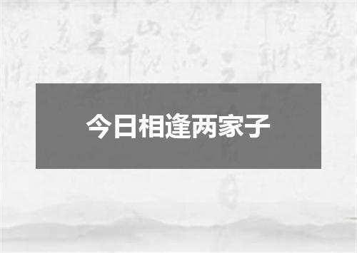 今日相逢两家子