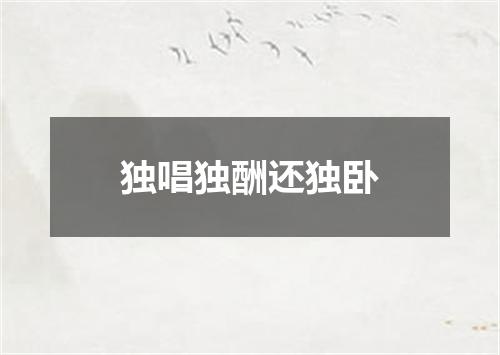 独唱独酬还独卧