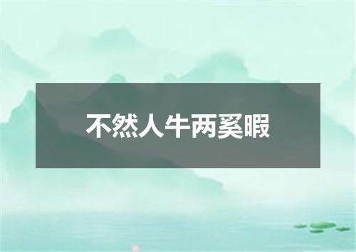 不然人牛两奚暇